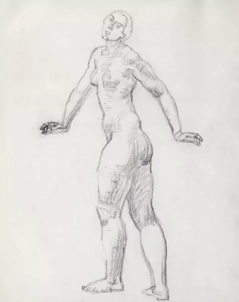 FERDINAND HODLER — Stehender Frauenakt. — Koller Auktionen