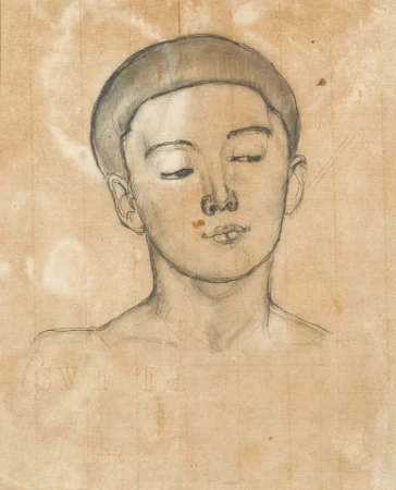 Kopfstudie zu Bezauberter Knabe, 1894