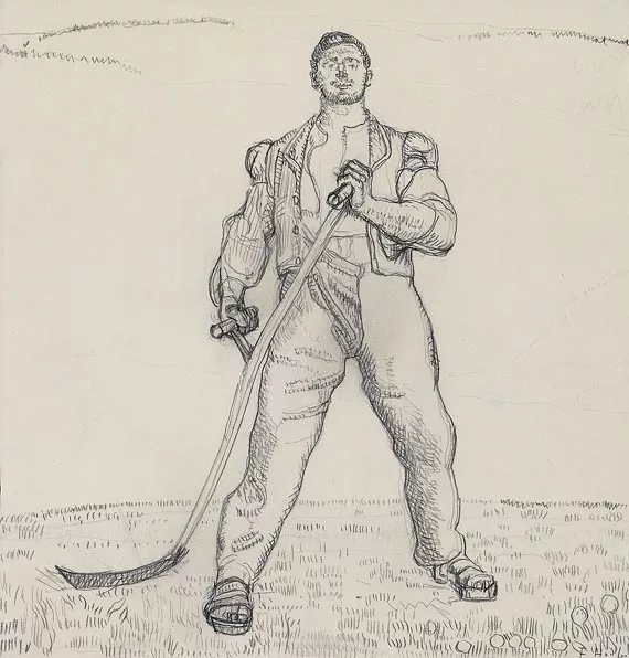 Ferdinand Hodler — Studie für den ruhenden Mäher