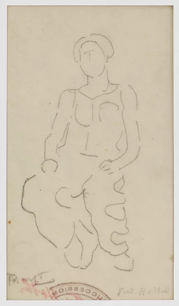 Ferdinand Hodler — Ferdinand Hodler (1853-1918), Figure de femme, mine