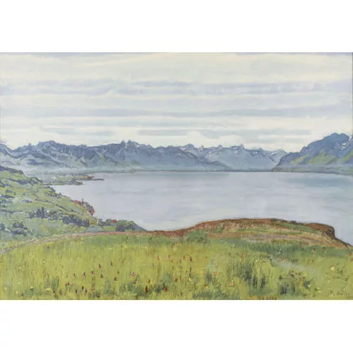 Ferdinand Hodler — Genfersee mit Blick gegen das Wallis.