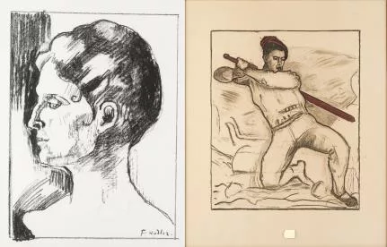 Ferdinand Hodler — Le guerrier Dietegen luttant à l’épée