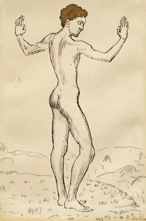 FERDINAND HODLER — Nackter Jüngling in weiter Landschaft. — Koller Auktionen