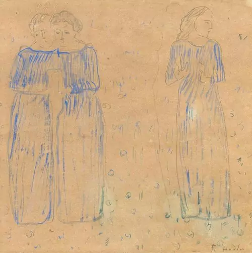 FERDINAND HODLER — Studie zu "Eurhythmische Empfindung". Um 1894. — Koller Auktionen