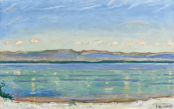 FERDINAND HODLER — Lake Geneva with the Jura. Circa 1911. — Koller Auktionen