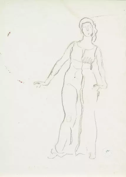 FERDINAND HODLER — Figurenstudie zu "Blick ins Unendliche". — Koller Auktionen