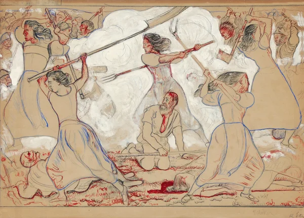 Ferdinand Hodler — Studie zu "Die Schlacht bei Fraubrunnen", 1896