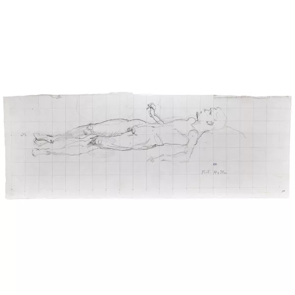 Ferdinand Hodler — Studie zum liegenden männlichen Akt.