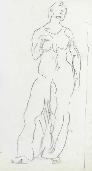 FERDINAND HODLER — Studie zu weiblicher Figur. — Koller Auktionen