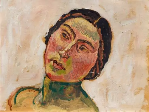 FERDINAND HODLER — Head study for "Blick in die Unendlichkeit". Circa 1916. — Koller Auktionen