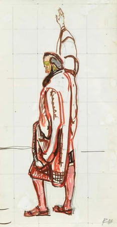FERDINAND HODLER — Schwörender, Studie zur "Einmütigkeit". Um 1913. — Koller Auktionen