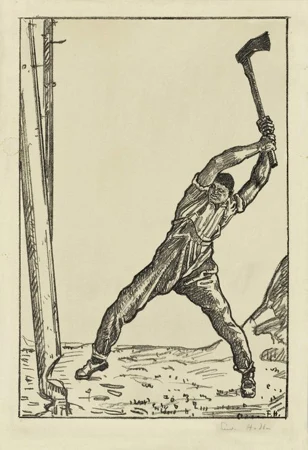 FERDINAND HODLER — Der Holzfäller. Ca. 1898/ 99. — Koller Auktionen