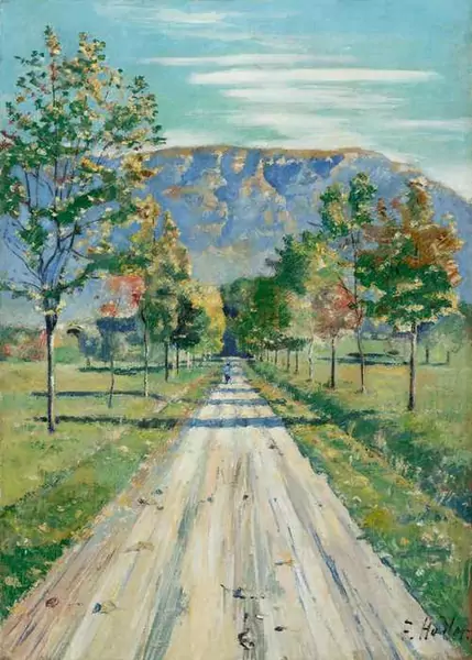FERDINAND HODLER — Die Strasse von Evordes. Um 1890. — Koller Auktionen