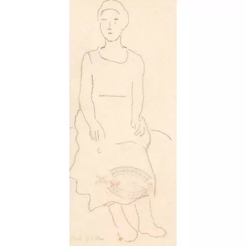 Figurenstudie zu einer sitzenden Dame