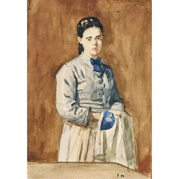 Mädchen in blauem Kleid (Marie-Elise)