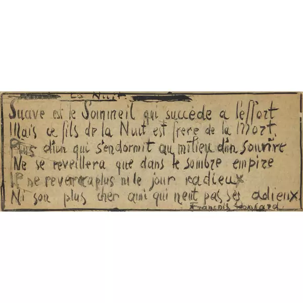 Autograf "La Nuit", 1891