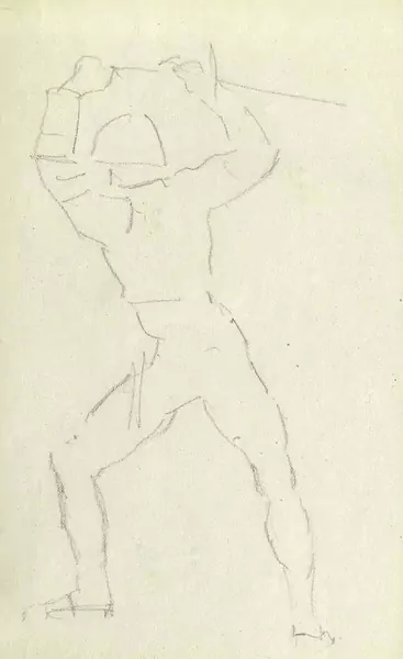 FERDINAND HODLER — Studie zu "Eidgenosse". — Koller Auktionen