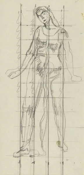 Ferdinand Hodler — Einzelfigurenstudie zu "Blick in die Unendlichkeit", 1914/15
