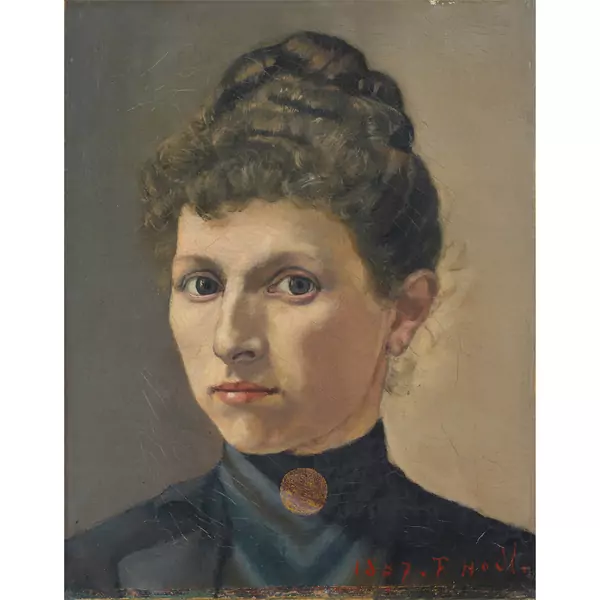 Ferdinand Hodler — Bildnis einer Frau mit hochgesteckten Haaren - Bildnis einer Unbekannten — Galerie Kornfeld
