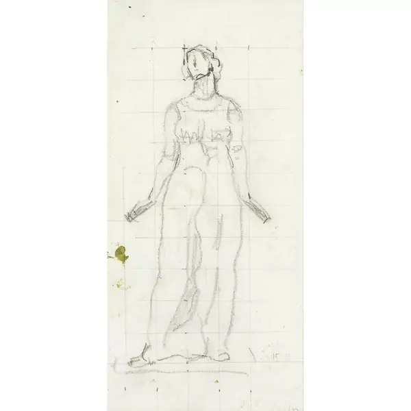 Ferdinand Hodler — Doppelseitige Studie zu "Blick ins Unendliche" — Galerie Kornfeld