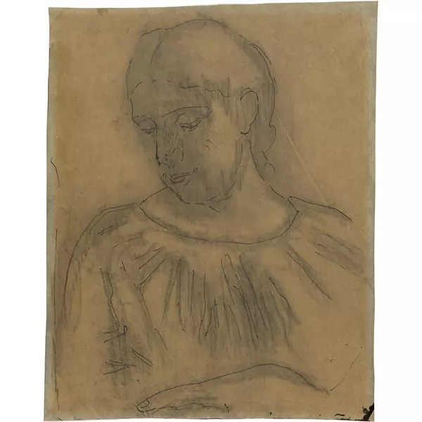 Ferdinand Hodler — Studie zu "Bildnis einer Unbekannten (Savoyerin)" — Galerie Kornfeld