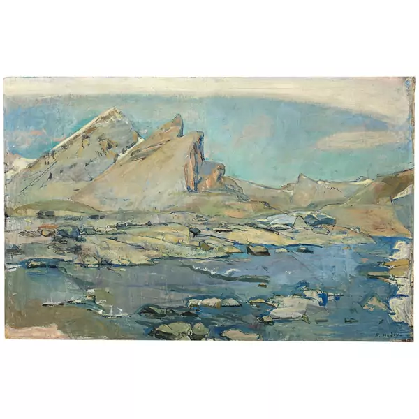 Ferdinand Hodler — Gemmi-Landschaft — Galerie Kornfeld