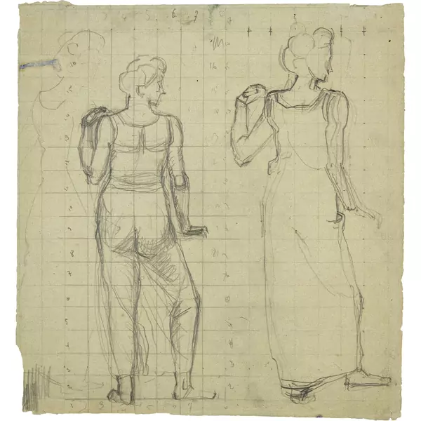Ferdinand Hodler — Figurenstudien zu "Der bewunderte Jüngling" — Galerie Kornfeld