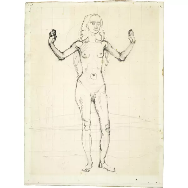 Ferdinand Hodler — Studie zu "Bewunderung" — Galerie Kornfeld