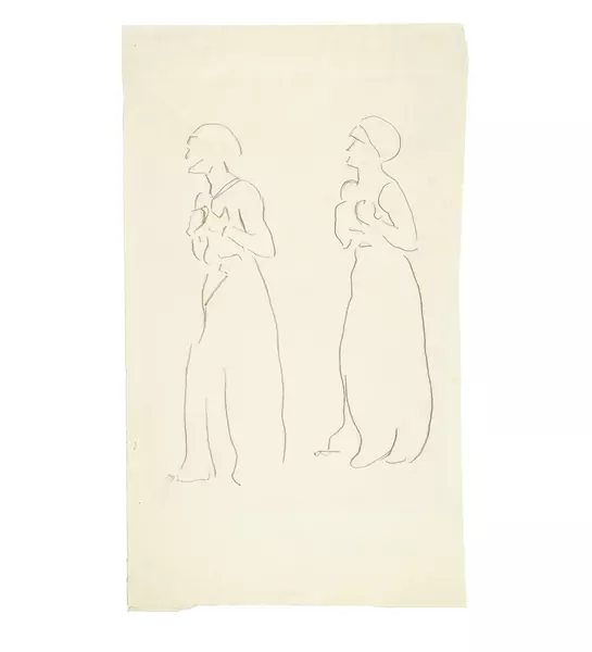 Ferdinand Hodler — Figurenstudie zu "Blick ins Unendliche" — Galerie Kornfeld