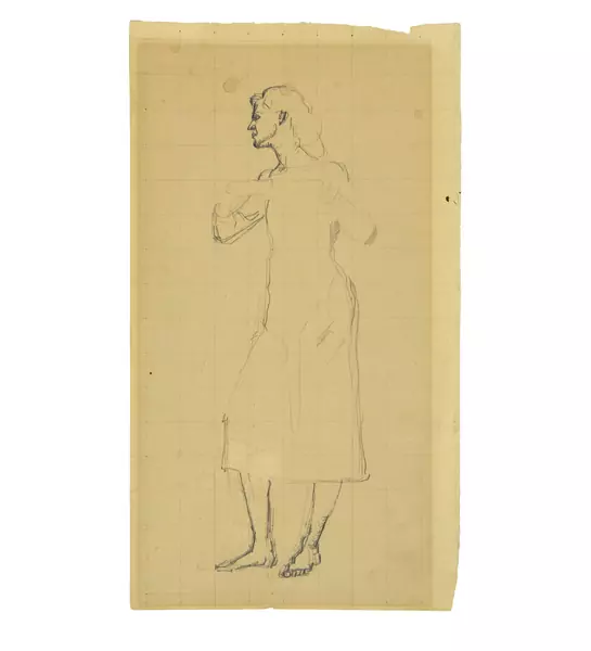 Ferdinand Hodler — Studie zu "Ergriffenheit" — Galerie Kornfeld