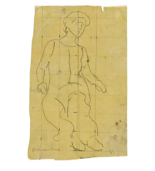 Ferdinand Hodler — Studie zu "Heilige Stunde" — Galerie Kornfeld
