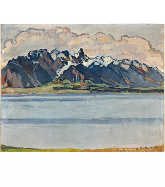 Ferdinand Hodler — Thunersee mit Stockhornkette — Galerie Kornfeld