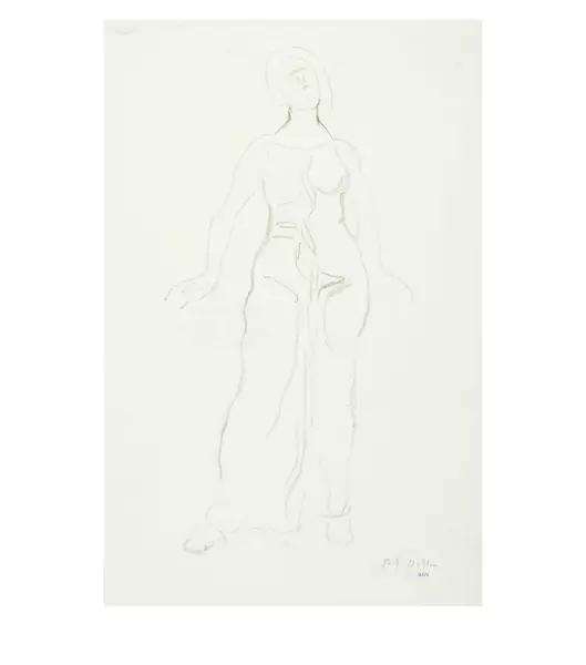 Ferdinand Hodler — Blick ins Unendliche, Studie zu Einzelfigur — Galerie Kornfeld