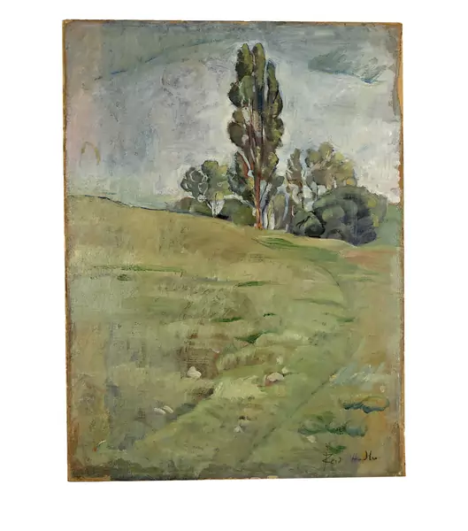 Ferdinand Hodler — Landschaft mit Pappeln — Galerie Kornfeld