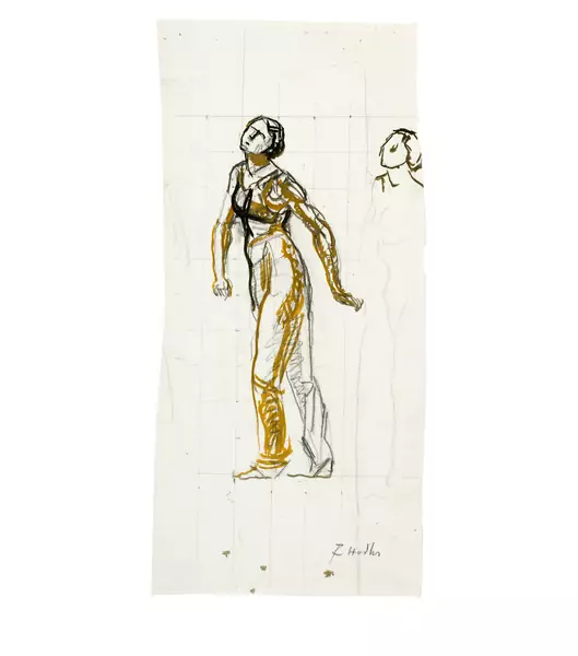 Ferdinand Hodler — Studie zu "Blick ins Unendliche" — Galerie Kornfeld