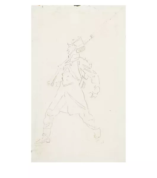 Ferdinand Hodler — Studie zu "Auszug der deutschen Studenten in den Freiheitskrieg von 1813" — Galerie Kornfeld