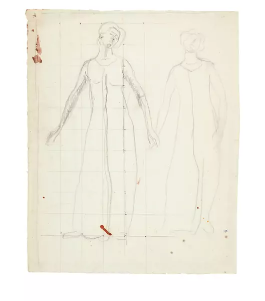 Ferdinand Hodler — Studie zu "Blick ins Unendliche" — Galerie Kornfeld