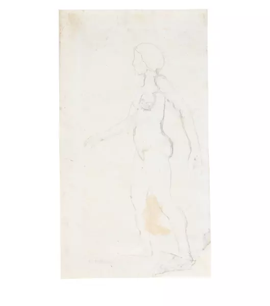 Ferdinand Hodler — Studie zu "Schreitendes Weib" — Galerie Kornfeld