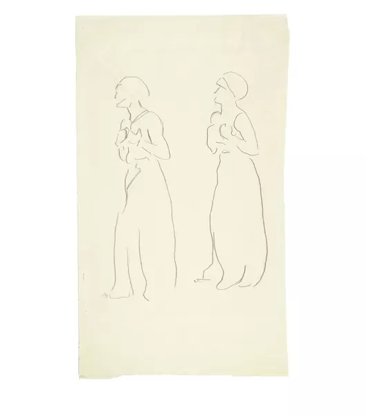 Ferdinand Hodler — Figurenstudie zu "Blick ins Unendliche" — Galerie Kornfeld