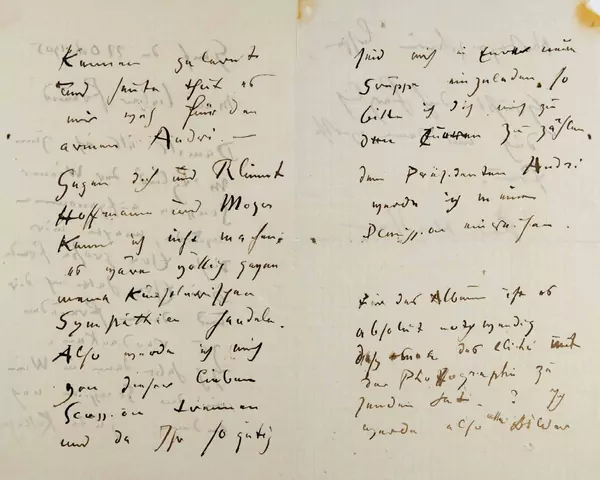 Ferdinand Hodler — Eigenhändiger Brief mit Unterschrift «Ferd. Hodler». Genf 22.X.1905. — Galerie Kornfeld