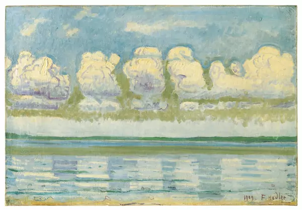 Ferdinand Hodler — Genfersee mit Jura — Galerie Kornfeld