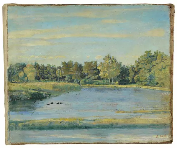 Ferdinand Hodler — Teich im Bois de la Bâtie — Galerie Kornfeld