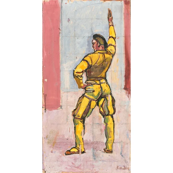 Ferdinand Hodler — SCHWÖRENDER IM LINKSPROFIL ZUR "EINMÜTIGKEIT" TAKER OF THE OATH IN LEFT PROFILE FOR "UNANIMITY"