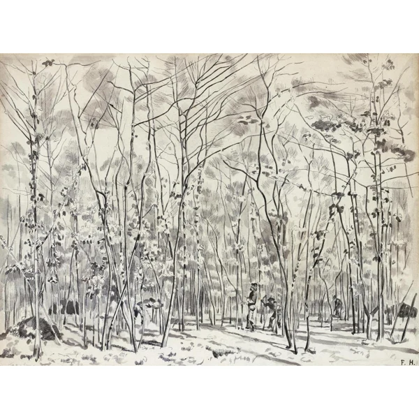Ferdinand Hodler — ZEICHNUNG ZU 'DER BUCHENWALD' DRAWING FOR 'THE BEECH GROVE'