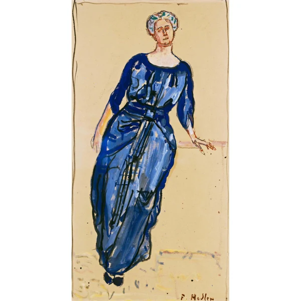 Ferdinand Hodler — BILDNIS HELENE WELTI-KAMMERER (STUDIE) PORTRAIT OF HELENE WELTI-KAMMERER (STUDY)