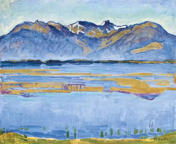 Ferdinand Hodler — MONTANALANDSCHAFT MIT BECS DE BOSSON UND VALLON DE RÉCHYMONTANA LANDSCAPE WITH BECS DE BOSSON AND VALLON DE RÉCHY