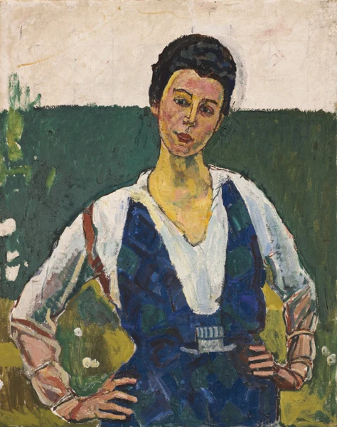 Ferdinand Hodler — Bildnis Gertrud Müller im Grünen, 1916