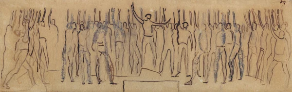 Ferdinand Hodler — KOMPOSITIONSSTUDIE ZU 'EINMÜTIGKEIT'COMPOSITION STUDY FOR 'UNANIMITY'