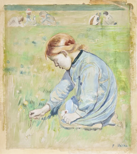 Ferdinand Hodler — Blumenpflückendes Mädchen