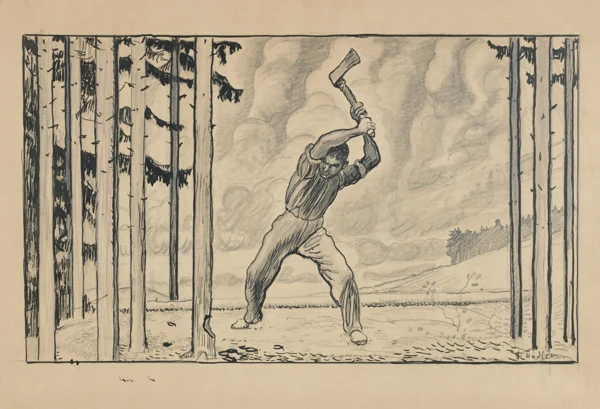 Ferdinand Hodler — Der Holzfäller im Tannenwald